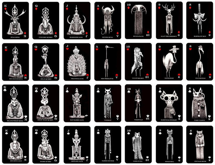 ‘Dark suits card pack’