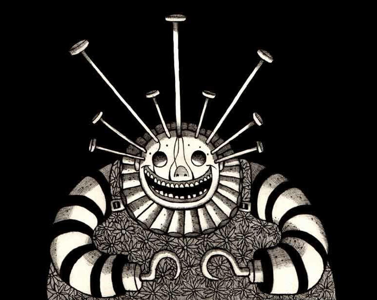 ‘Morris Pompsom’ - pen &amp; ink