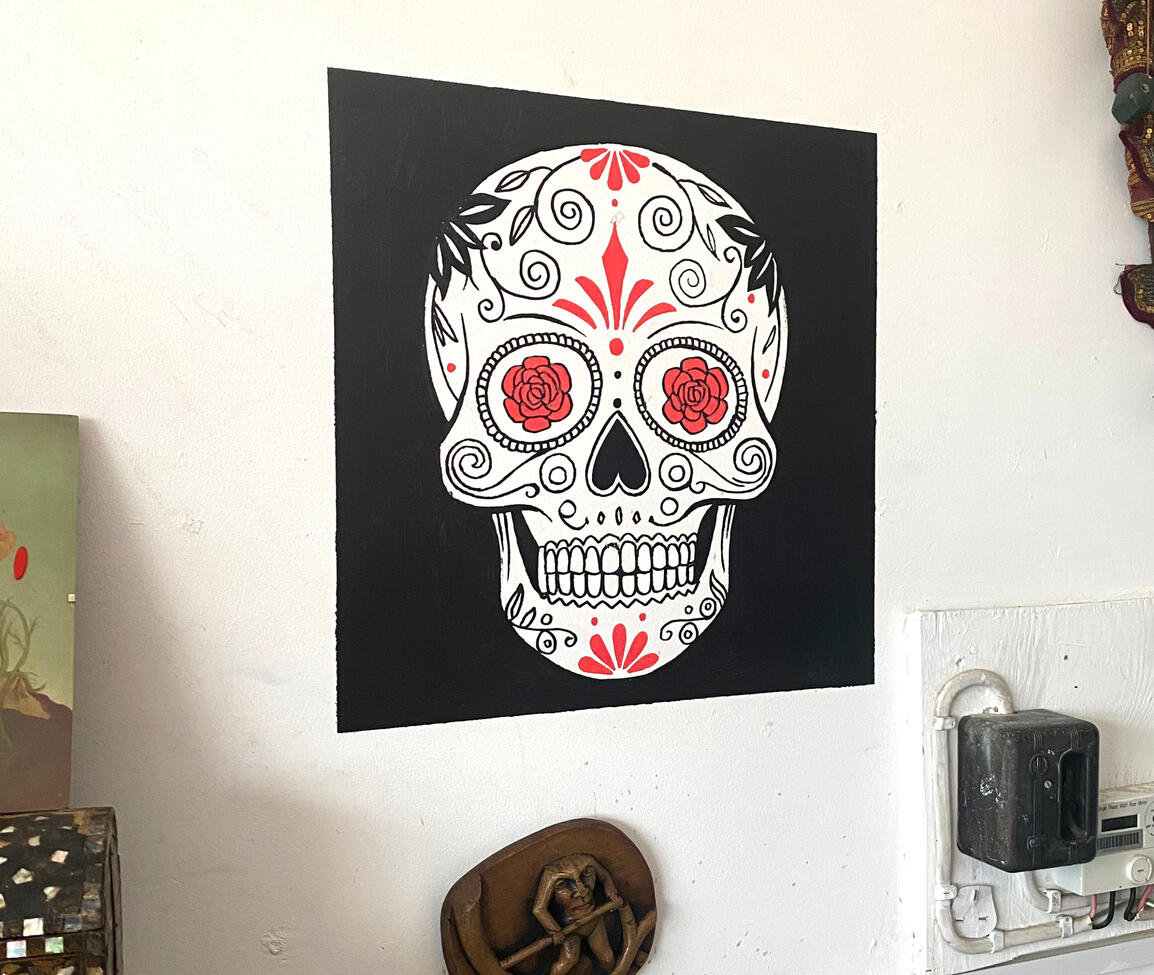 AR Day of the Dead mural